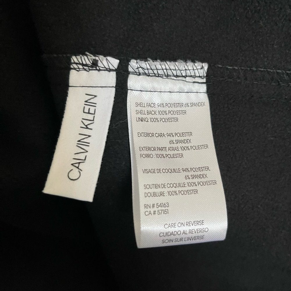 ❌SOLD❌Calvin Klein Windbreaker Water Resistant Zip Up Black Jacket Size XL - Picture 6 of 8